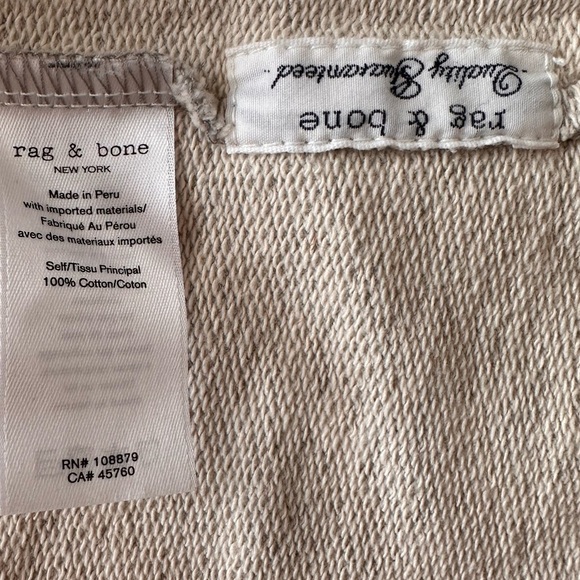 Rag & Bone Jeans Gray Cotton Shirt Sweatshirt - Picture 7 of 8